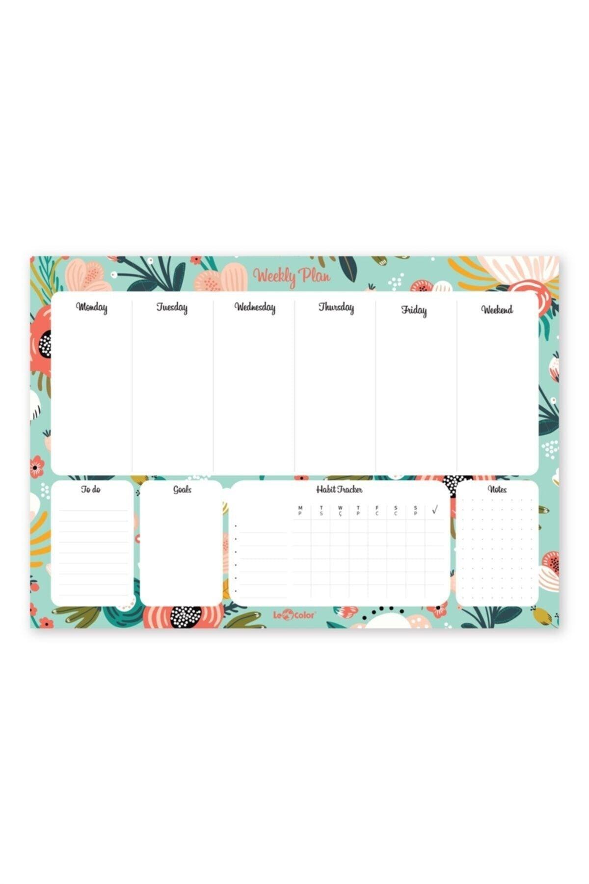 Floral Weekly Planner Block Petunia