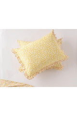 Floweret Cotton 2-Pack Pillowcase 50x70 Cm Yellow - Swordslife