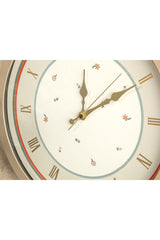 Flowery Wall Clock 30 Cm Mink - Swordslife