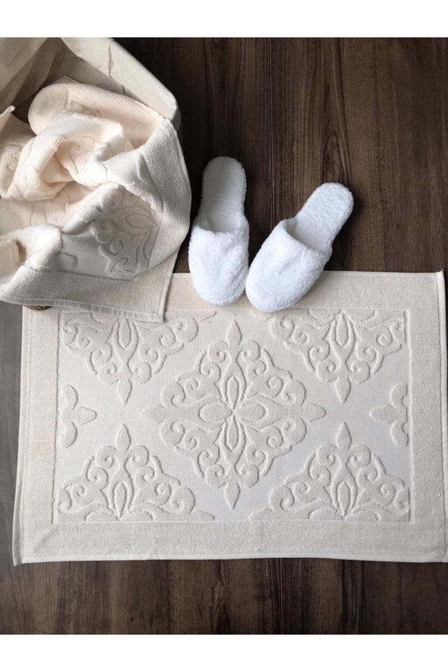 Foot Towel Set 2 Pcs Cream