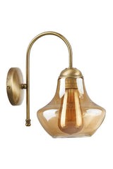 Fora Retro Rustic Tumbled Honey Glass Wall Sconce - Swordslife