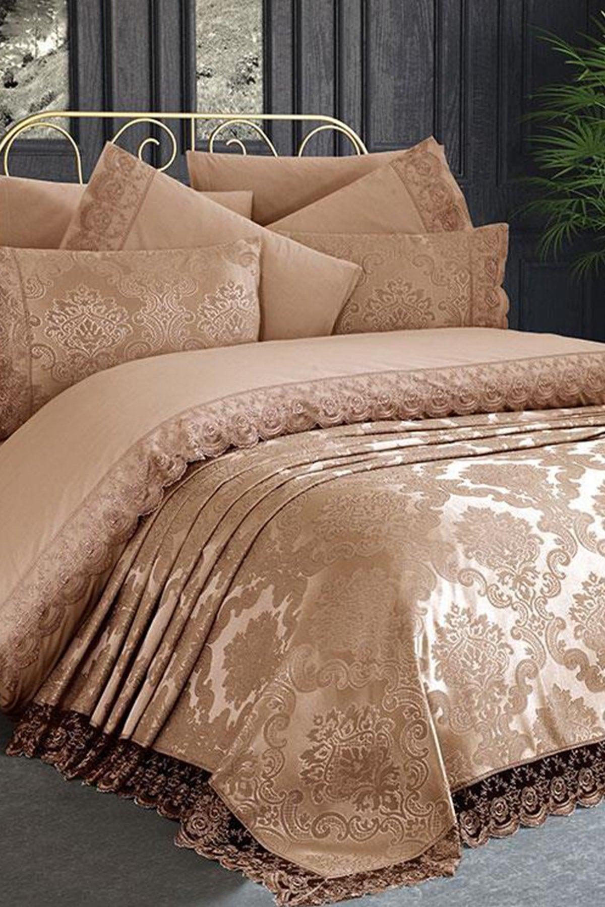 French Lace Kure Bedspread Cappucino - Swordslife