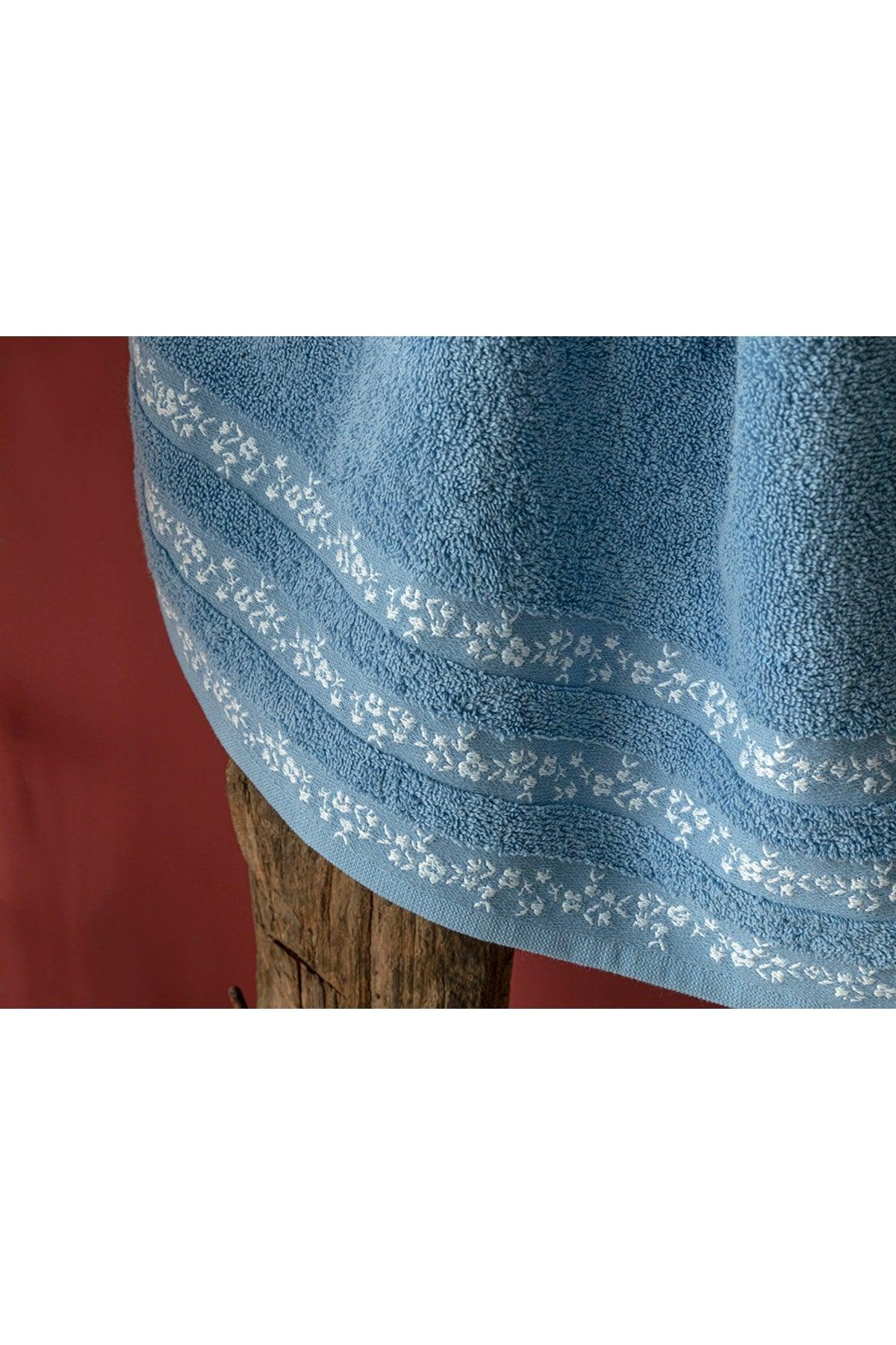 Freesia Cotton Face Towel 50x70 Cm Blue - Swordslife