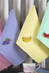 Fruit Embroidered Kitchen Towel Set I Drying Towel 6 pcs - Swordslife