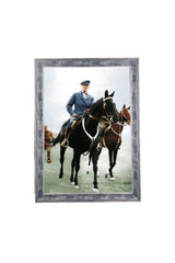 Atatürk Portrait on Horse with Smoked Frame - Swordslife