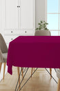 Fuchsia Plain Table Cloth Thai Feather Velvet Stain Resistant Washable Woven Fabric Plain Solid Color Mso015 - Swordslife