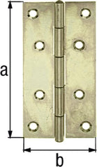 GAH ALBERTS Hinges H.64mm B.34mm S.1mm STA verz. gel ver. narrow - Swordslife