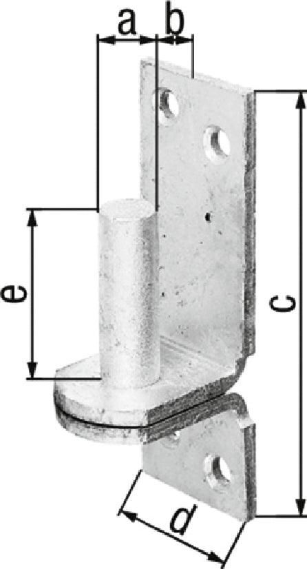 GAH ALBERTS Kl oben plate - galvanized D.20x35x189x60x60mm - Swordslife