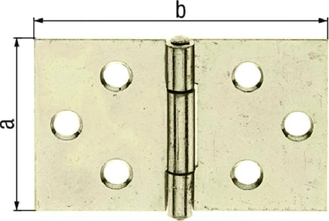 GAH ALBERTS Hinge/ H: 60 / W: 90 / Steel yellow galvanized - Swordslife