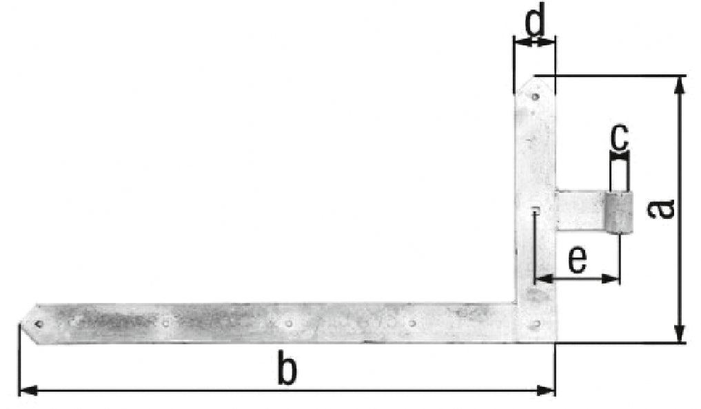 GAH ALBERTS door angle tape 400x800x60x 120mm STA galv.gelb verz.unten 8mm - Swordslife