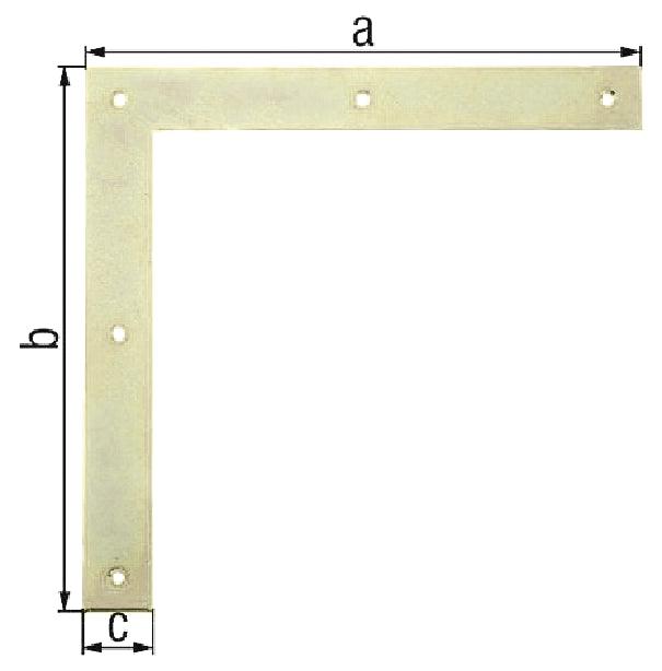 GAH ALBERTS Door Angle B.40mm L.300 x 300mm STA verz.gelb verz - Swordslife