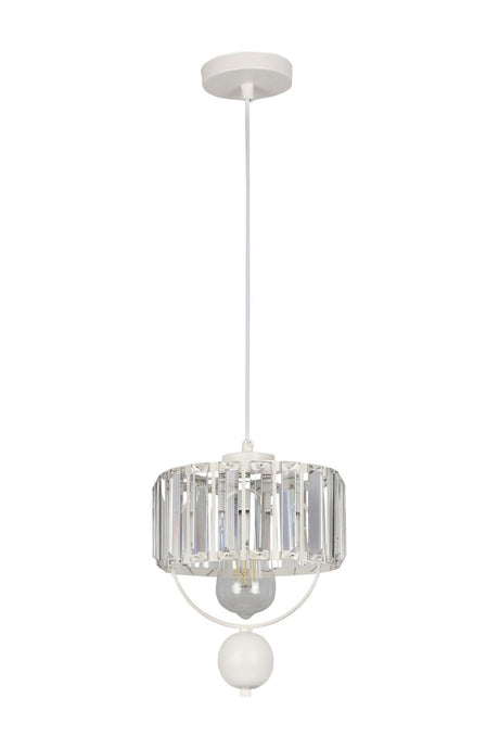 Gallon Single Lux Crystal White Pendant Chandelier - Swordslife