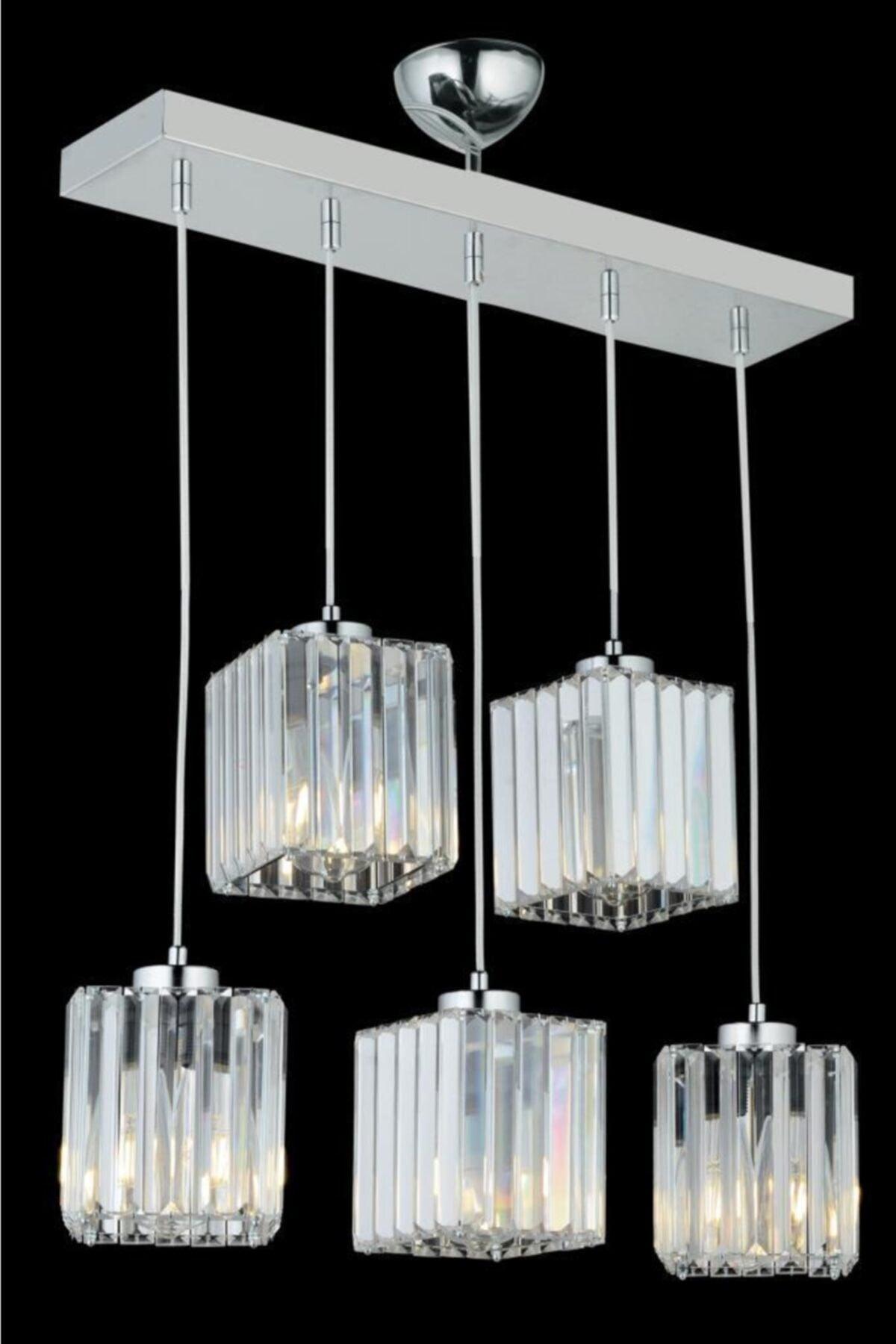 Sardunya 5 Piece Chrome K-01 Chandelier - Swordslife