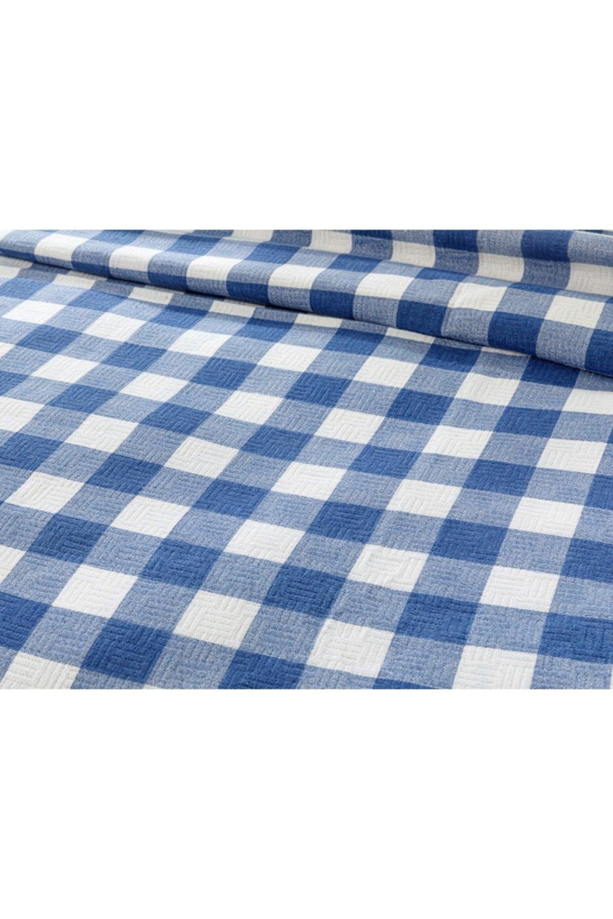 Gingham Printed Double Pike 200x220 Cm