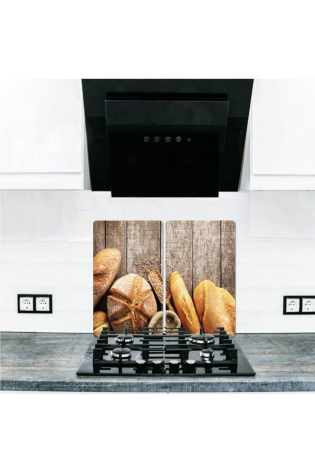 Glass Stove Protector And Cutting Tray Bread (60cm X 52cm) 2 Pieces, 4 Cookers - Swordslife