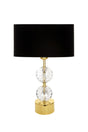 Gld-krs01 Gold Footed Crystal Lampshade - Black - Swordslife