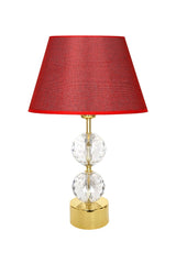 Gld-krs01 Gold Footed Crystal Lampshade - Claret Red - Swordslife