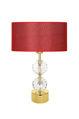Gld-krs01 Gold Footed Crystal Lampshade - Claret Red - Swordslife
