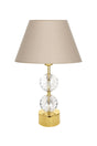 Gld-krs01 Gold Footed Crystal Lampshade - Cream - Swordslife