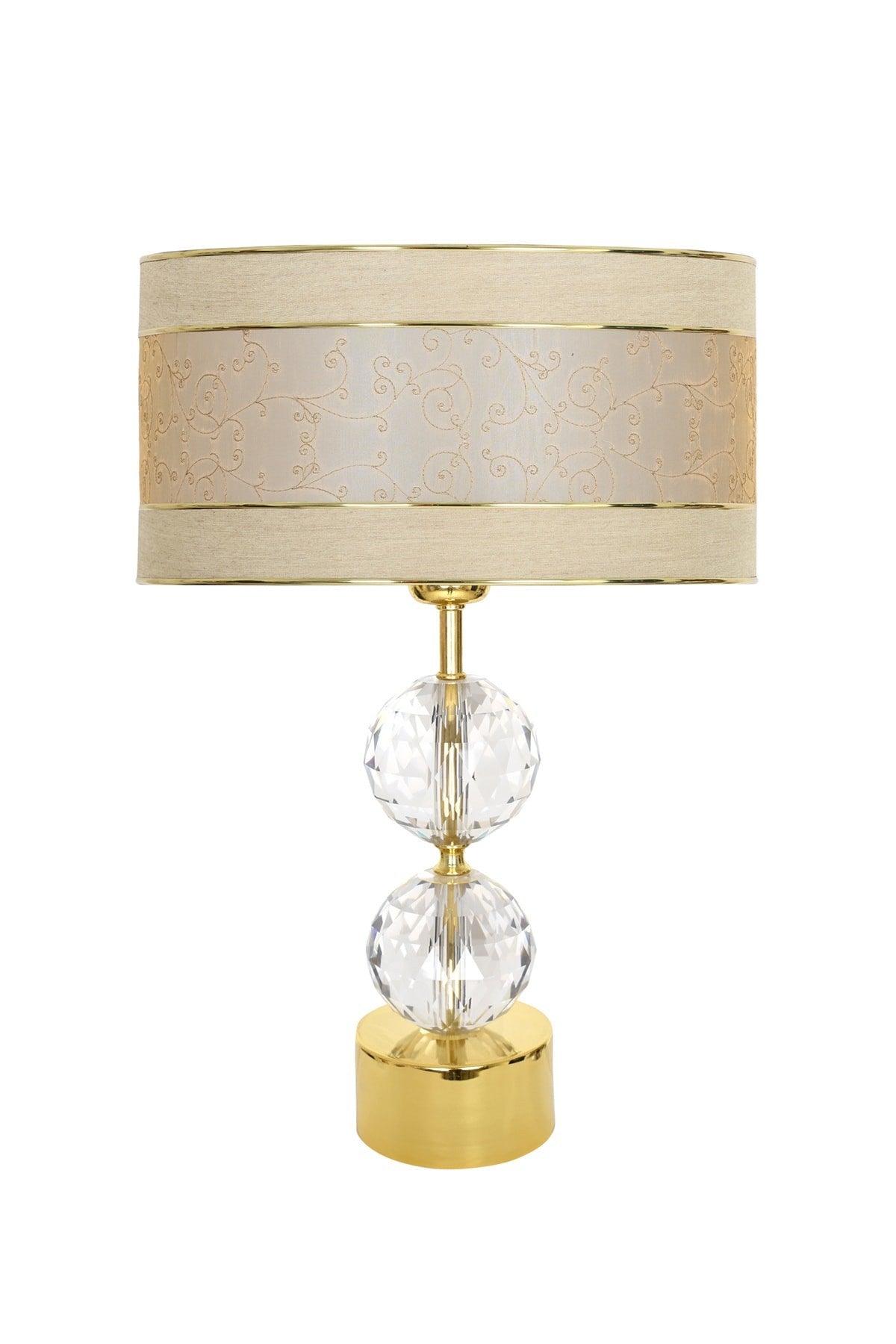 Gld-krs01 Gold Footed Crystal Lampshade - Gold Double Mataro - Swordslife