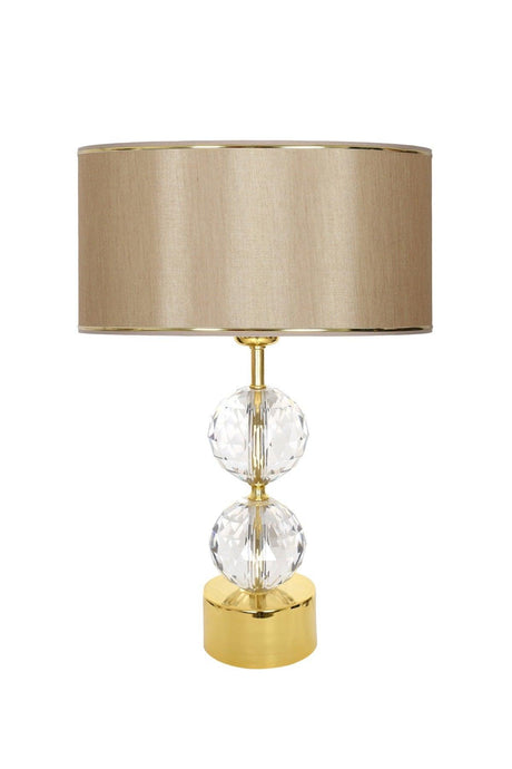 Gld-krs01 Gold Footed Crystal Lampshade - Gold Mataro - Swordslife