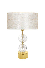 Gld-krs01 Gold Footed Crystal Lampshade - Gold Yellow Marble - Swordslife