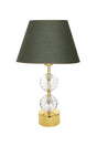 Gld-krs01 Gold Footed Crystal Lampshade - Khaki - Swordslife