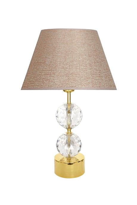 Gld-krs01 Gold Footed Crystal Lampshade - Pre Straw Brown - Swordslife