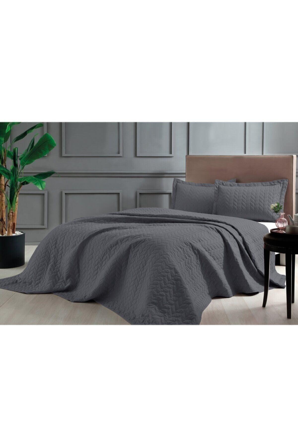 Glory Anthracite Double Bedspread - Swordslife