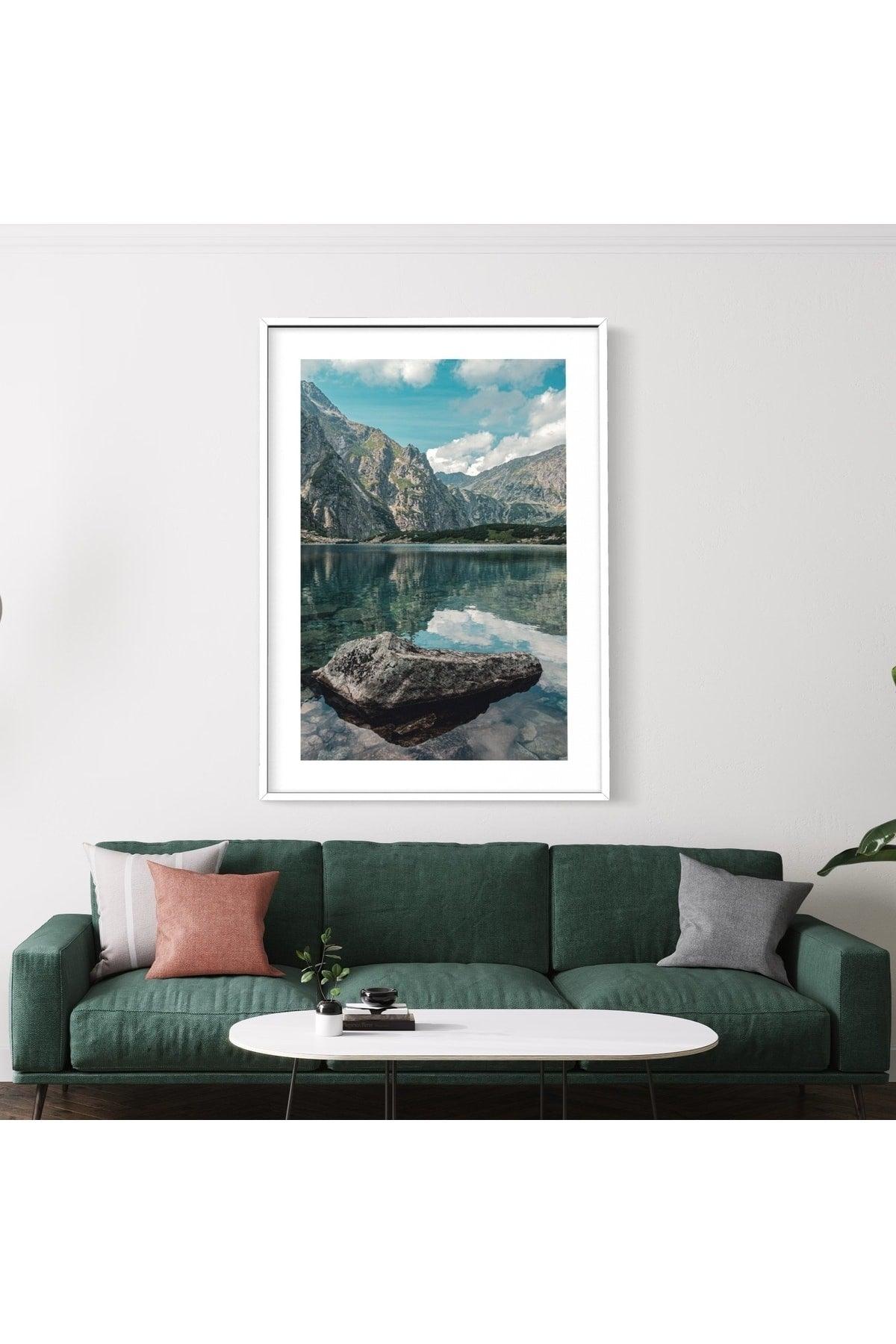 Lake Scenery Set of 3 Unframed Posters, Nature Scenery Painting Poster, Wall Decoration - Swordslife