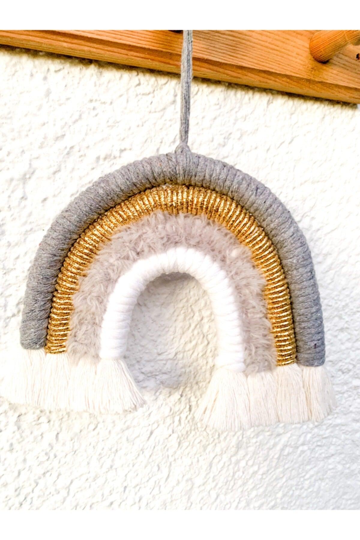 Rainbow Shaped Macrame Stylish Wall Ornament - Swordslife