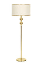 Gold Plated Double Sphere Metal Flat Single Leg Floor Lamp Gold Detailed Cylinder Head Cream - Swordslife