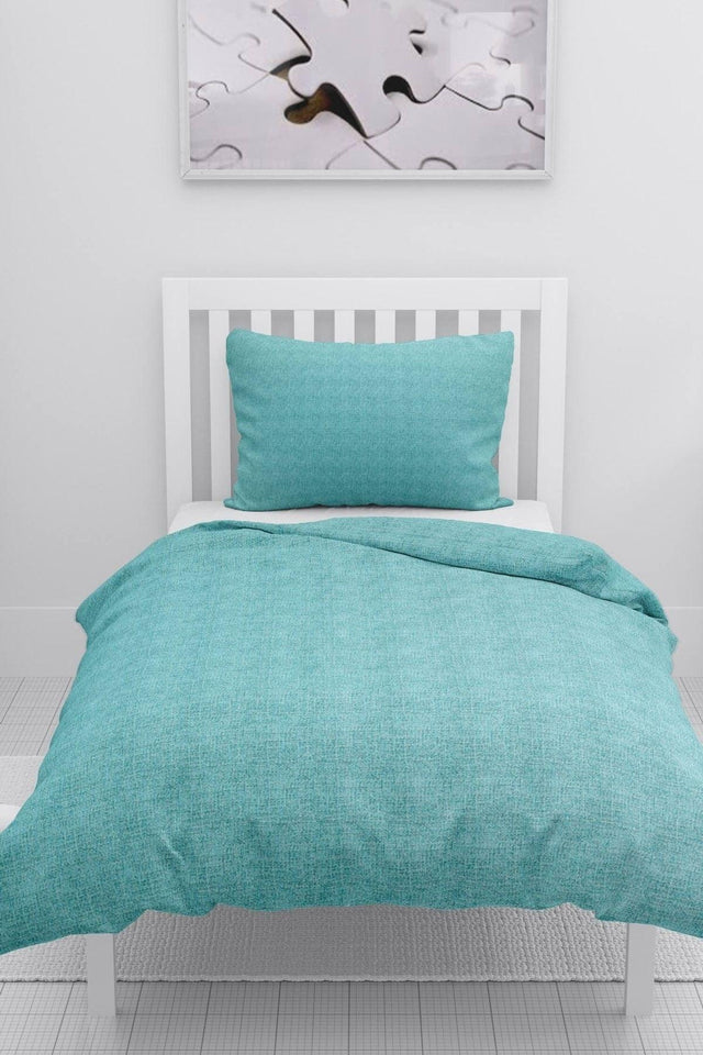 Gold Single Duvet Cover Set - Turquoise