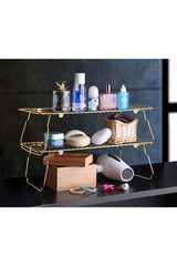 Gold Single Tier Practical Shelf Organizer 20x45 - Swordslife