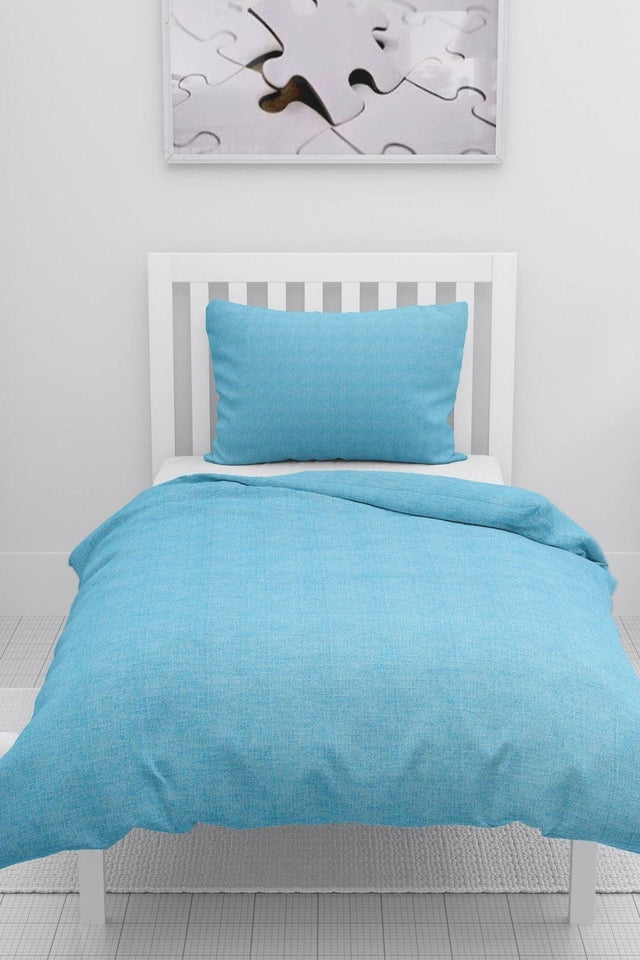 Gold Single Duvet Cover Set - Light Blue - Swordslife