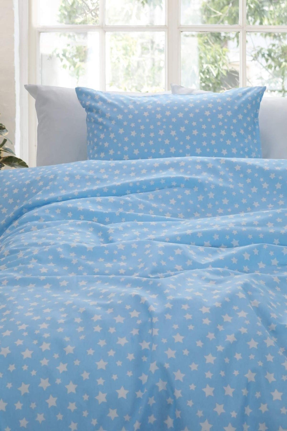 Gold Single Duvet Cover Set - Baby Blue - Swordslife