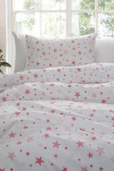 Gold Single Duvet Cover Set - Ecru - Pink - Swordslife