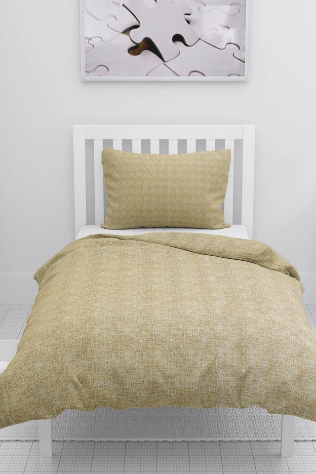 Gold Single Duvet Cover Set - Mustard - Swordslife