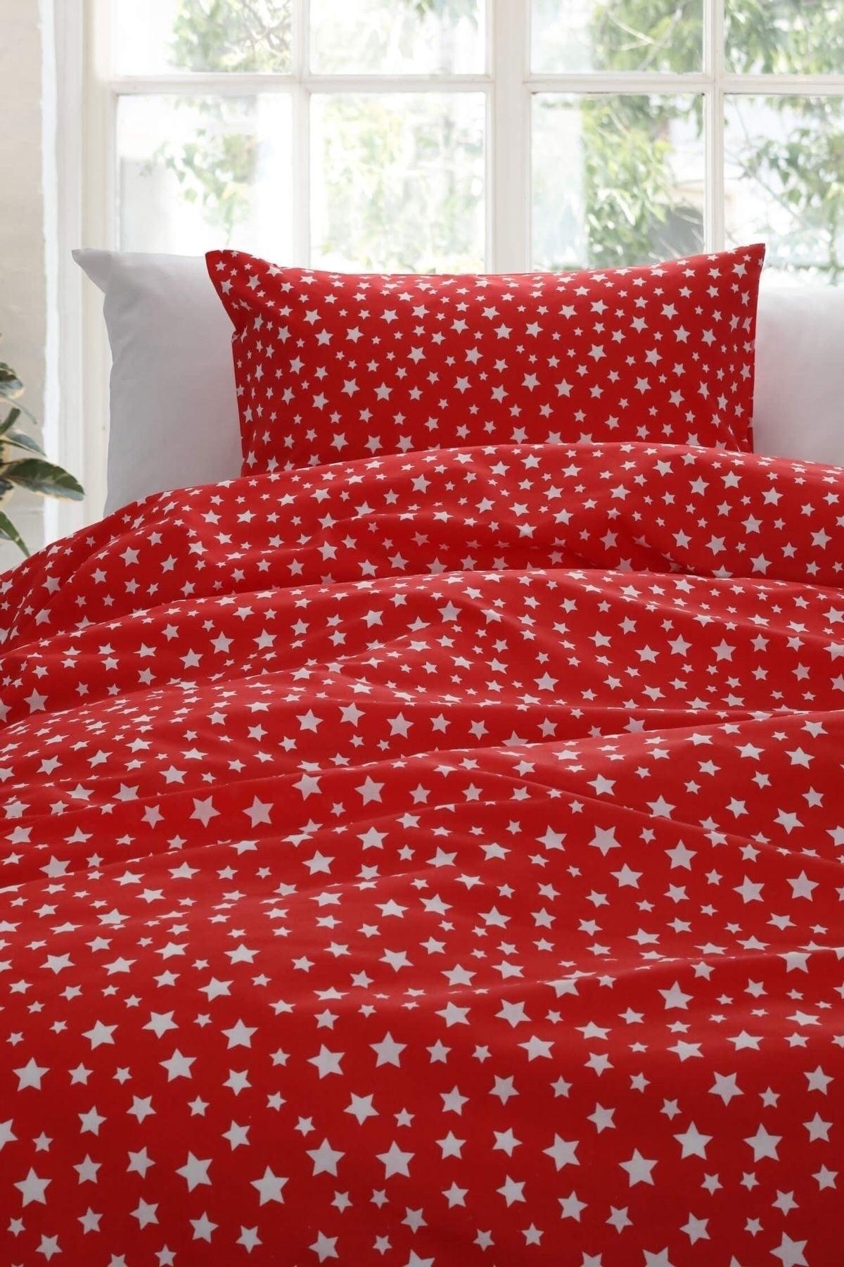 Gold Single Duvet Cover Set - Dark Red - Swordslife