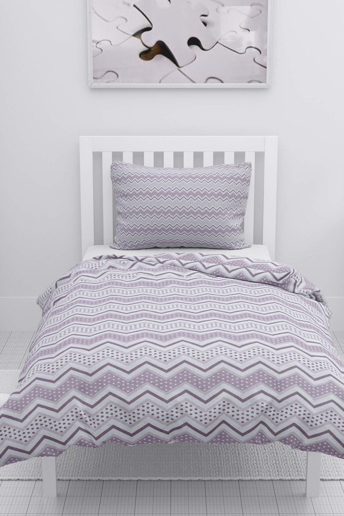 Gold Single Duvet Cover Set - Lilac - Swordslife