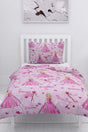 Gold Single Duvet Cover Set - Pink - Swordslife