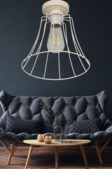 Gorgeous Single White Ceiling Mount Chandelier - Swordslife