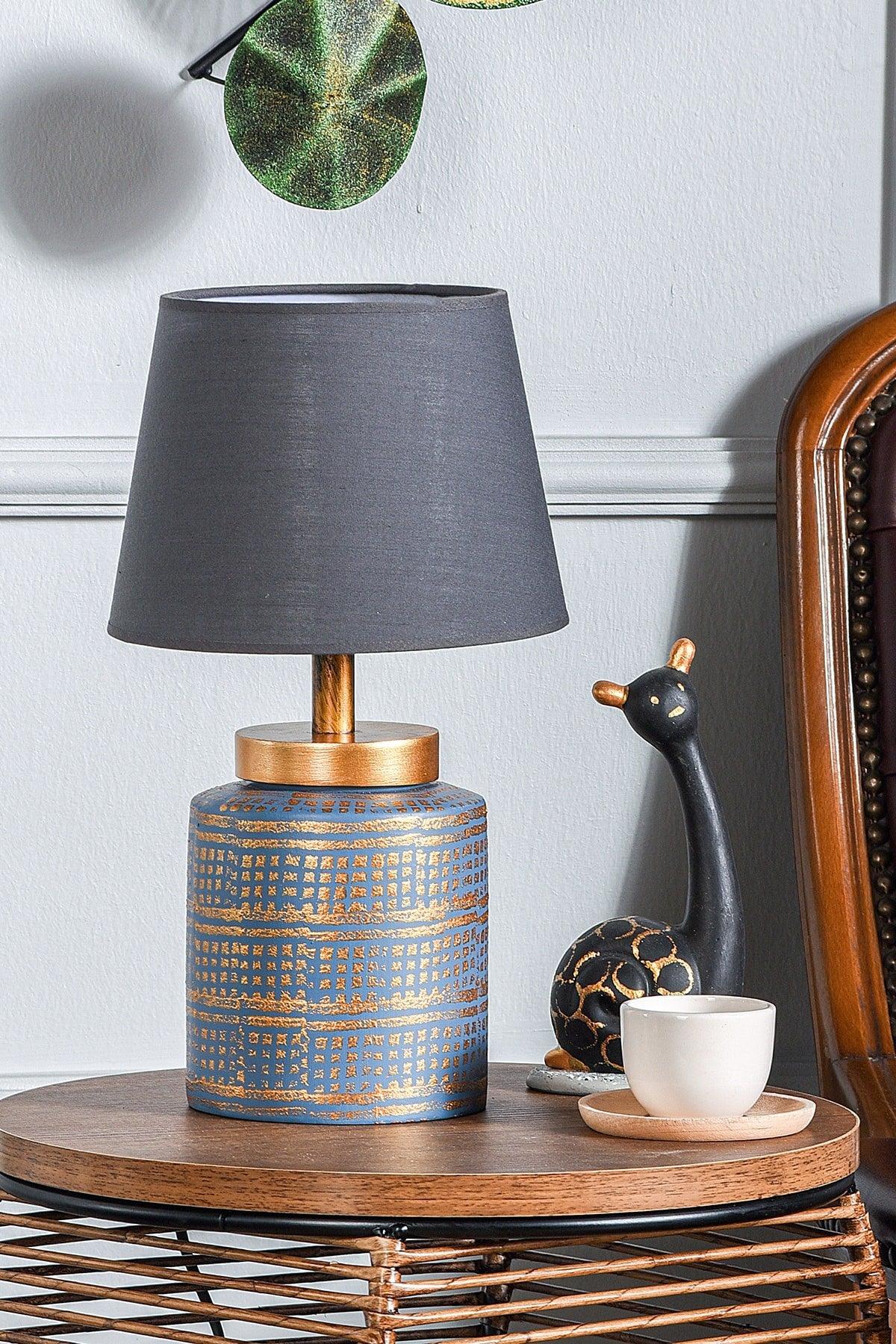 Grande Ceramic Lampshade Blue Gold Srmk-53 - Swordslife