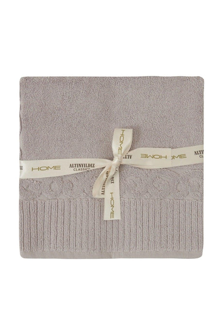 Gray 100% Cotton Foot Towel 50x80 Cm - Swordslife