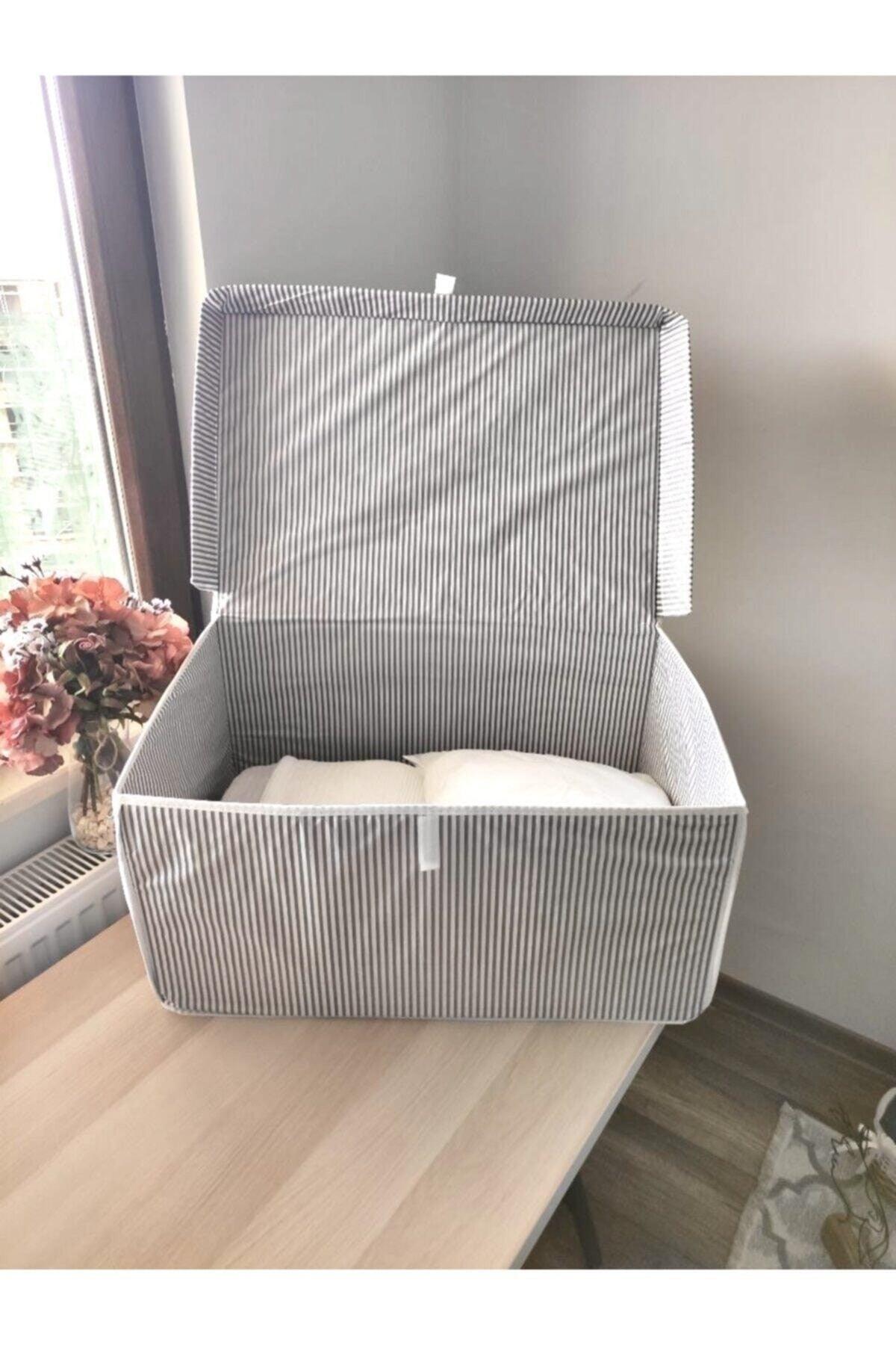 Gray 2 Pieces - Covered Multi-Purpose Laundry-storage-organization Etc. Storage Box, Box 60x40x30 - Mega Box - Swordslife