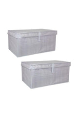 Gray 2 Pieces - Covered Multi-Purpose Laundry-storage-organization Etc. Storage Box, Box 60x40x30 - Mega Box - Swordslife