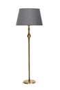 Gray Tumbled Plated Metal Floor Lamp