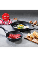 Gray Famos Fireproof Non-Stick 2 Piece Granite Casting Pan Set - Swordslife