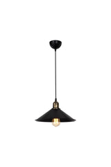 Large Maya Single Antique Pendant Lamp Black - Swordslife