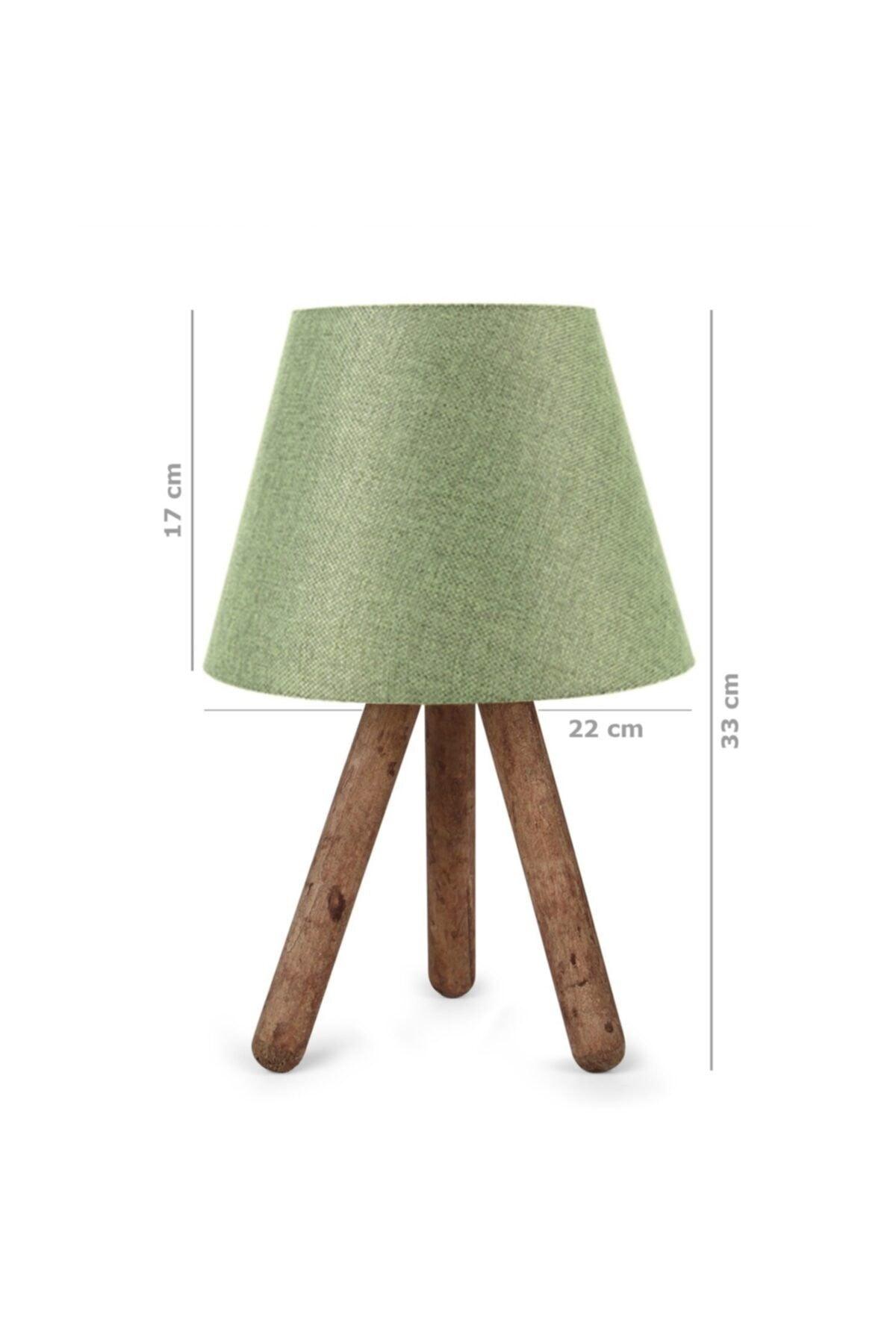 Green North Home Wooden Leg Fabric Headboard Lampshade 2 Pcs - Swordslife